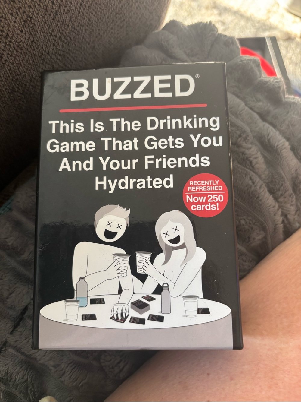 BUZZED Drinking Game Cards - Black Party Card Set (250 Cards)